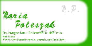 maria poleszak business card